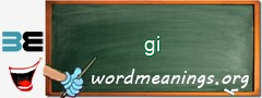 WordMeaning blackboard for gi